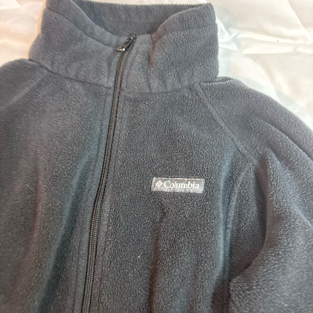 Woman’s Columbia Black Fleece Zipper Jacket size Large - Picture 3 of 4